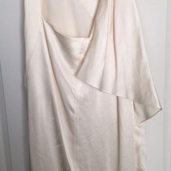 SILK Alexander Wang Asymmetrical Cream/Ivory Dress - Picture 5 of 7
